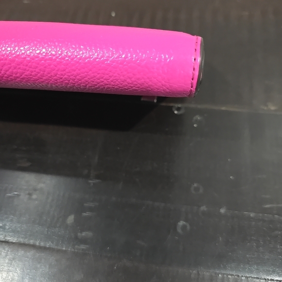 Michael Michael Kors Jet Set Double-Zip Pebbled Leather Wristlet in Cerise pink. - Picture 8 of 10